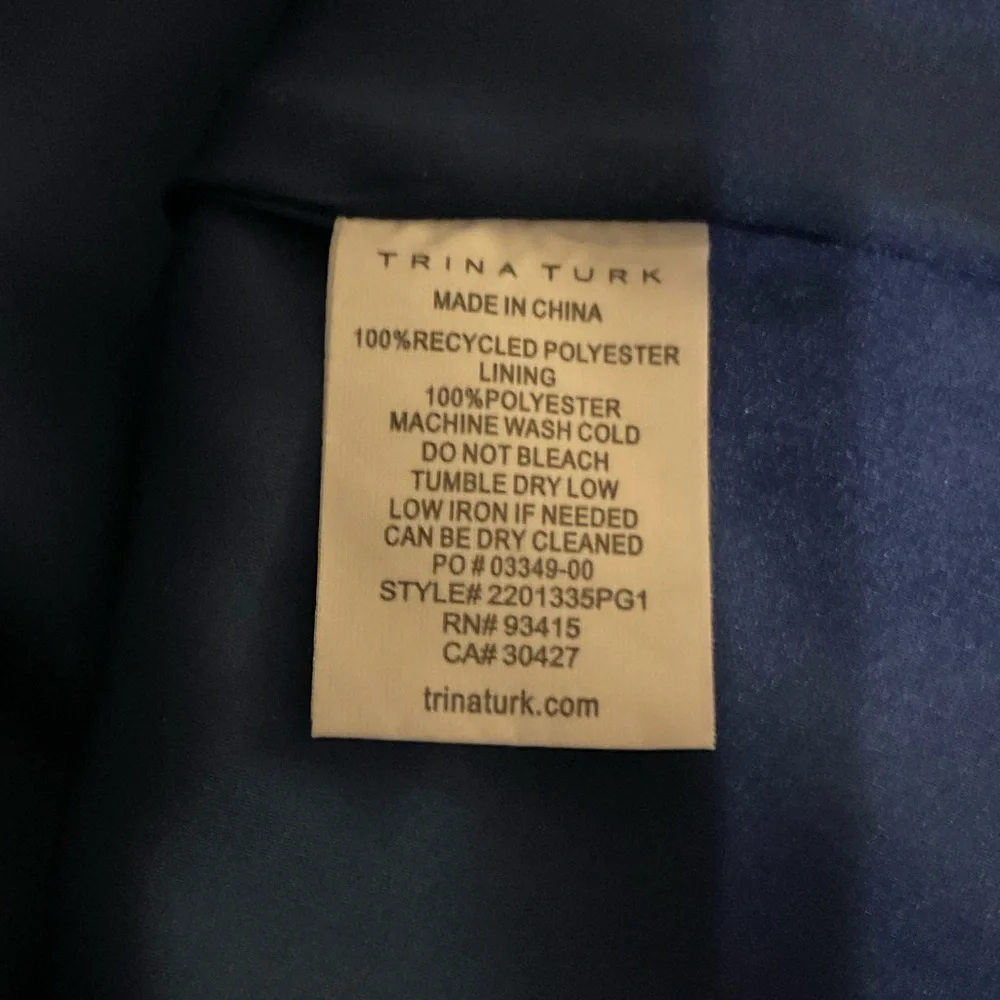 Trina Turk Silvery Floral Multicolor Mini Length Dress Size Large - Picture 9 of 10